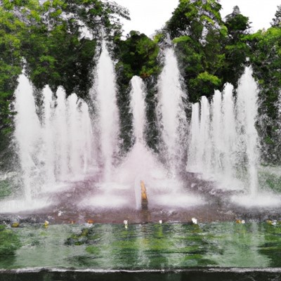 Fonte da piscina do parque